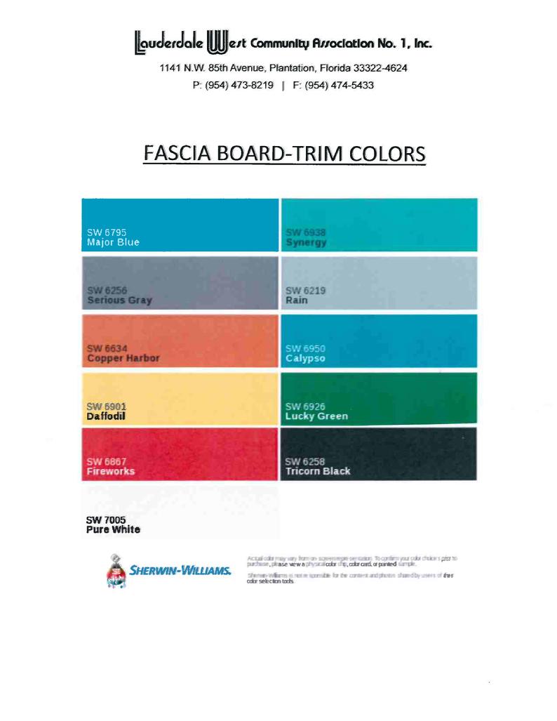 Painting Colors - FASCIA